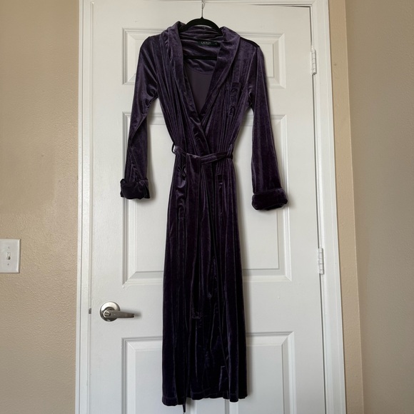 Lauren Ralph Lauren Long Velvet Robe Size Small - Picture 1 of 12